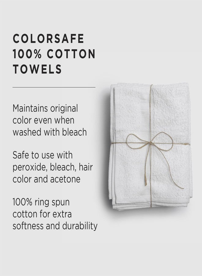 Fromm ColorSafe 100% Cotton Bleach Proof Salon Hair Towels for Hairstylists, Barbers, & Spa, 16" by 29", Absorbent Stain Resistant Towels for Drying All Hair Types, Color Safe Towels, White 6-Pack - Image 3